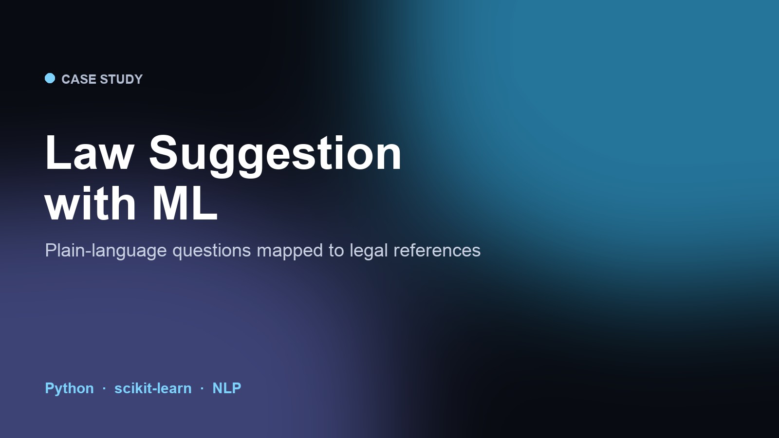 Law Suggestion (ML)
