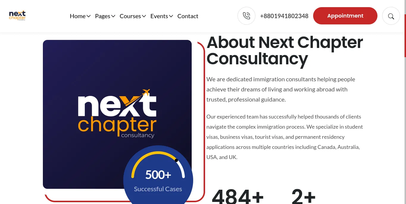 Next Chapter Consultancy, screenshot 2