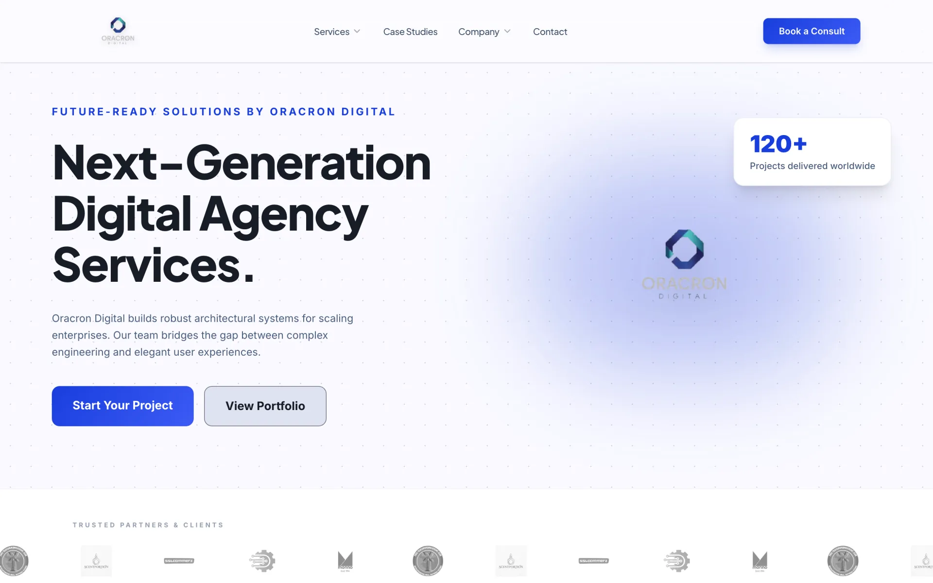 Oracron Digital — Agency site with its own CMS and AI publishing