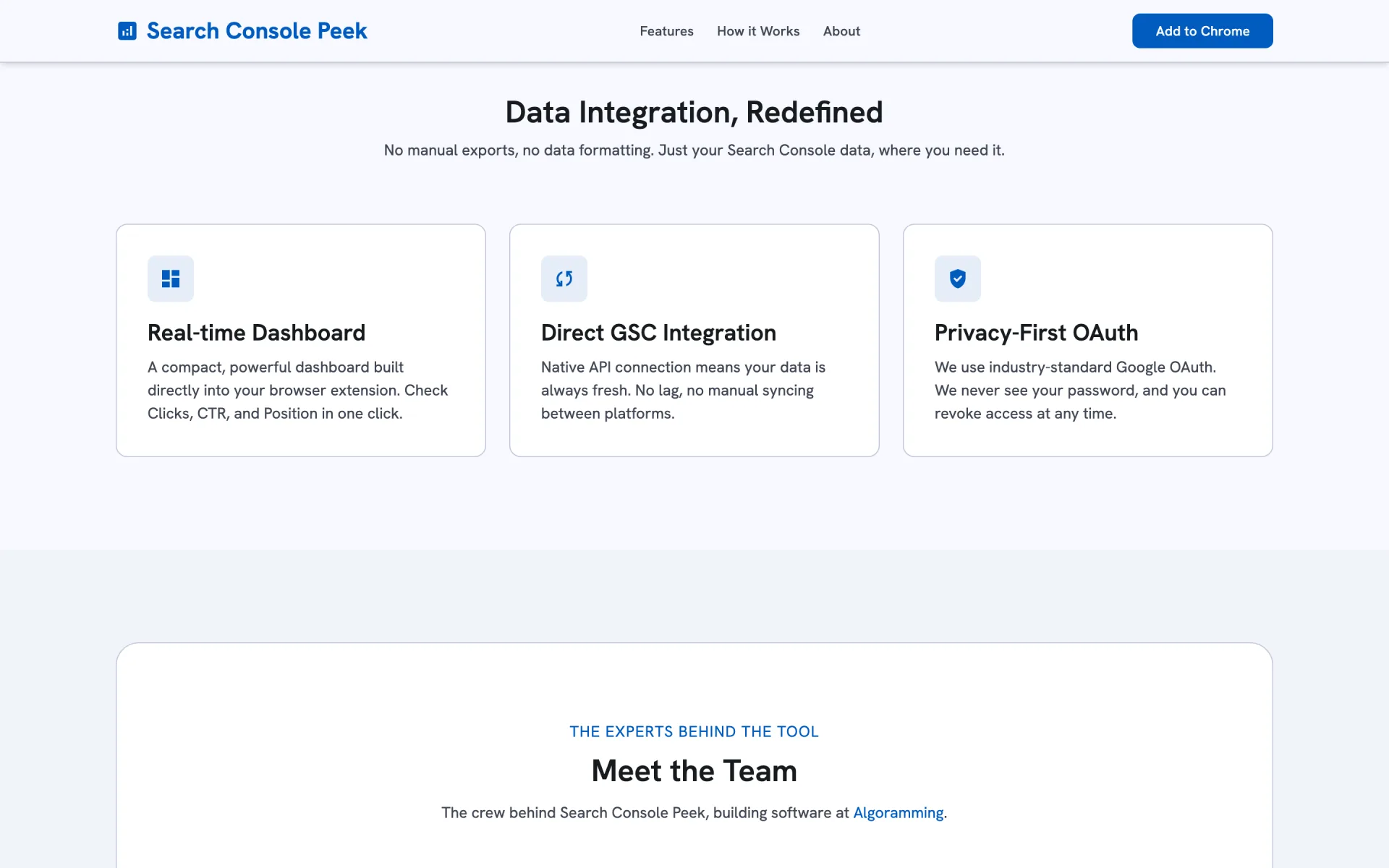 Search Console Peek — screenshot 2